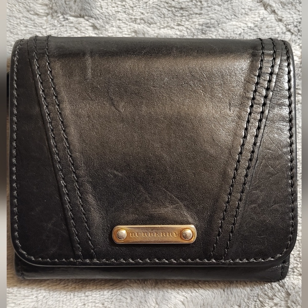 Burberry HouseCheck Trifold Wallet- Leather